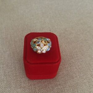Coach flower dome shaped ring. New.